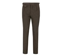 Xposed Tyler Tweed Trousers for Mens Retro 1920s Herringbone Smart Tailored Fit Suit Pants in Grey, Brown [AMZCH-TRS-NW-TYLER-BROWN-38]