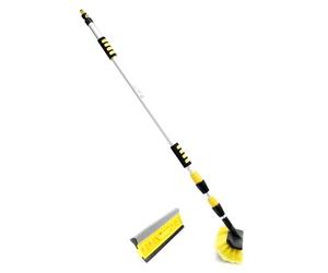 XPOtool 2in1 3D Telescopic Car Wash Brush mit Hose Connection 145-300cm Brush Head Sponge Squeegee