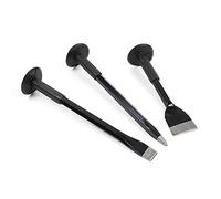 XPOtool 3-Piece Hand Chisel Set with Flat, Point and Bolster Chisel with Rubber Handle for Tiles etc