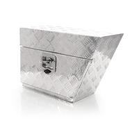 XPOtool Aluminium Drawbar Box Right 60x25x40cm Trailer Box Truck Storage Box up to 50L with 2 Keys