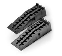 XPOtool Car Ramps 2-Piece Set up to 5 t, 220 mm high, max. 300 mm wide | Made of HDPE plastic, non-slip, durable, lightweight and stackable, for many vehicles, garages and workshops