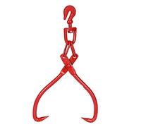 XPOtool Log Lifting Tongs to Grapple Wood up to Ø508mm 1000kg Forestry Tool with 2 Claws and 2 Hooks