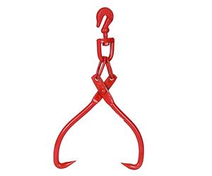XPOtool Log Lifting Tongs to Grapple Wood up to Ø508mm 1000kg Forestry Tool with 2 Claws and 2 Hooks