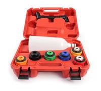 XPOtool Oil Funnel Set 8-pc. Motor Oil Feed Hopper with Extension Tube and 6 Adaptors for Infilling