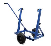 XPOtool panel cart max. 200kg pneumatic tyres and steel tray supports adjustable in height 280-830mm
