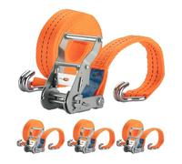 XPOtool Tie-down Straps with Ratchet 3000daN Set of 4 6m Tensions Belts 35mm Wide Ratchet tie-downs