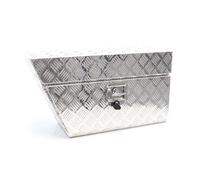 XPOtool Wiltec Aluminium Drawbar Box Left 75x25x40cm Trailer Box Truck Storage Box up to 60L with 2 Keys