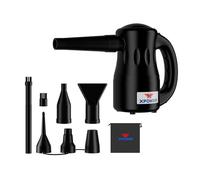 XPOWER Electric Air Duster for Dusting Drying Inflating Blowing Car Detailing Computer Leaf Blowing (Black, A-2)