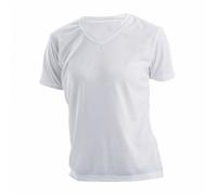 Xpres Women's Short Sleeve Subli Plus V-Neck T-Shirt in White | Size: 8-10 Xpres White 8-10