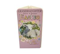 Xpress Yourself Easter Money Wallet Card for Granddaughter, Lamb Design, Pink and Gold