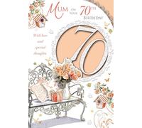 Xpress Yourself Happy 70th Birthday Mum Fabulous At Seventy Medium Sized Style Birthday Card