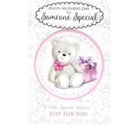 Xpress Yourself Happy Mother's Day Card, Someone Special, 3D Teddy Bear with Gift Design, Greeting Card