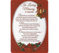 Xpress Yourself In Loving Memory at Christmas Grave Card, Weatherproof Plastic Memorial Card with Lantern Design, Christmas Remembrance Tribute with Personalisation Space