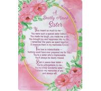 Xpress Yourself In Loving Memory Greeting Card, Dearly Missed Sister, Pink Floral Memorial Design