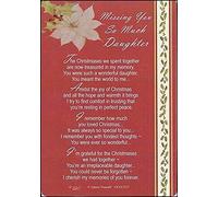 Xpress Yourself Loving Memory Christmas Graveside Memorial Card - Missing You Daughter 6" x 4"