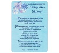 Xpress Yourself Loving Memory Graveside Memorial Card & Holder 5.75 X 4" Relations Friends Etc - A Very Dear Friend 358016