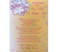 Xpress Yourself Loving Memory Graveside Memorial Mother's Day Card - My Dear Wife 6" x 4"