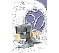 Xpress Yourself On Your 50th Birthday Dad Medium Sized Style Birthday Card