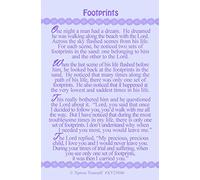 Xpress Yourself Religious Keepsake Cards With Envelopes 3.5"X2" 3 Designs - Footprints 25046