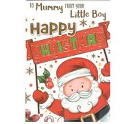 Xpress Yourself To Mummy From Your Little Boy. Happy Christmas. Santa With A Banner.
