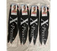 Xpression 46 inch pre stretched/pre pulled Xpression Lagos braid Xpression 46” (Colour 2 Dark Brown)4 counts