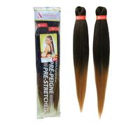 Xpression Pre-Stretched Braiding Hair - 100% Kanekalon, Itch-Free, Lightweight, Hot Water Set, 46" - 160g. (XP_PS_T1B/27)