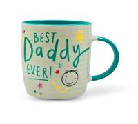 Xpressions Papillon Collection Scribbles Best Daddy Ever Ceramic Coffee Cup Mug 11oz Heat Resistant Novelty Mug for Cappuccino, Latte, Hot Cocoa & Hot Tea | Gift for Birthday & Christmas