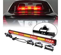 Xprite 31.5 28 LED 7 Modes Traffic Advisor Emergency Warning Vehicle Strobe Light Bar Kit (Red/Yellow)