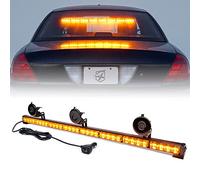 Xprite 35.5 32 LED Yellow 7 Modes Traffic Advisor/Advising Emergency Warning Vehicle Strobe Top Roof Light Bar Kit