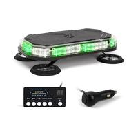 Xprite 42 LED Rooftop Strobe Light, High Visibility Emergency Hazard Warning Flashing Light Bar w/Control Panel for Construction Vehicles Towing Work Trucks Plows Pickup-White Green