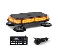 Xprite Amber LED Rooftop Strobe Beacon Lights Bar, Magnetic Base Emergency Traffic Security Hazard Warning Caution Lightbar w/ 38 Flashing Modes & Controller, for Construction Vehicles Snowplow Trucks