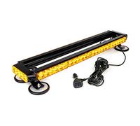 Xprite Amber LED Rooftop Strobe Flashing Light Bar 26" Double Side High Visibility Emergency Hazard Warning Beacon Lights w/Magnetic Base for Safety Construction Vehicles Tow Trucks Pickup Snow