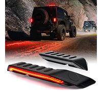 Xprite High Mount Brake Lights with Signal/Reverse/Brake/Running light Compatible with Jeep Wrangler JK JKU 2007-2018, Upgrade Roof Tail Lights, Easy Intallation Third Brake Lights, 2PCS