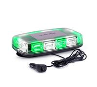 Xprite Upgraded 12" 72LED Rooftop Mini Strobe Lights, Emergency Safety Flashing Beacon Light bar with Magnetic Base for 12V-24V Construction Vehicles, Trucks, Snow Plow, Postal Car (Mix White/Green)