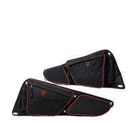 Xprite UTV Front Side Door Storage Bags with Knee Pad Compatible with Door Panels for 2014-2020 Polaris RZR XP Turbo Turbo S 1000 S900 (Black & Red)