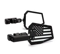 Xprite UTV Side Mirrors Fits 1.75"-2 Inch Roll Bar Cage, Heavy-Duty Aluminum Rear View Mirror Adjustable Bracket for Off-Road, SXS, Polaris RZR XP Turbo, Can-Am Maverick X3 (America Flag)