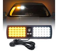 Xprite White Amber LED Visor Strobe Flashing Lights Interior Windshield Sunshield Hazard Warning Lights for Law Enforcement Emergency Vehicles Trucks