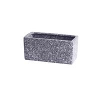 XPSHP25112 indoor plant pot Ceramic Rectangular Planter with Tray Scandinavian Simple Succulent Green Office Desktop Perforated Small Potting Ware For balcony decoration(Primary color,Small)