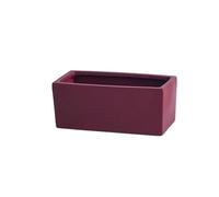 XPSHP25112 indoor plant pot Ceramic Rectangular Planter with Tray Scandinavian Simple Succulent Green Office Desktop Perforated Small Potting Ware For balcony decoration(Rose red,Medium)