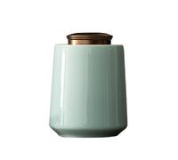 XPSHP25112 tea caddy Ceramic Loose Tea Storage Jar With Double Alloy Sealed Lid Household Coffee Tea Canisters tea storage(Blue)