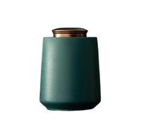 XPSHP25112 tea caddy Ceramic Loose Tea Storage Jar With Double Alloy Sealed Lid Household Coffee Tea Canisters tea storage(Green)