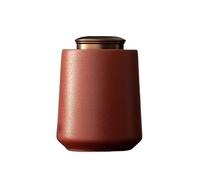 XPSHP25112 tea caddy Ceramic Loose Tea Storage Jar With Double Alloy Sealed Lid Household Coffee Tea Canisters tea storage(Red)