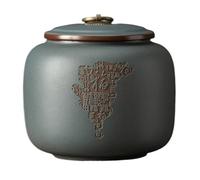 XPSHP25112 tea caddy High-grade Purple Clay Tea Canister With Sealed Lid Household Storage Jar For Coffee, Tea, Sugar, Candy tea storage(Gris,Large)