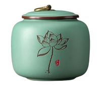 XPSHP25112 tea caddy High-grade Purple Clay Tea Canister With Sealed Lid Household Storage Jar For Coffee, Tea, Sugar, Candy tea storage(Green,Small)