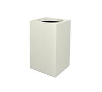 XPSHP25112 Trash and Recycling Bin Minimalist Square Open-top Trash Can, Household Double-layer Garbage Container Bin for Home Office(White)