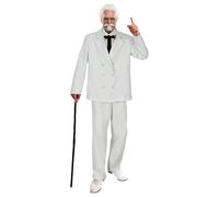 Xpsivponi Men's Colonel White Suit Fast Food Characters Fancy Costume Outfit, Z2790, XL