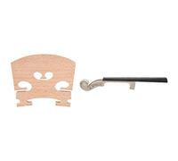 Xptieeck 5 Pieces Maple 4/4 Full Size Violin Bridge Qin Code with 4/4 Size Maple Violin Neck Ebony Fingerboard Violin DIY Kit