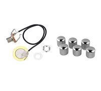 Xptieeck Electric Guitar Bass Volume Knob Potentiometer Chord Cap Volume Knob & Guitar Transducer Pre-Wired Amplifier Piezo Jack