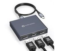 XPTSFDU USB C to DisplayPort Splitter 4K@60Hz DisplayPort MST Hub for Triple Monitors with 100W PD Supports Extended Mirror Mode (Mac OS Only Mirror) Compatible with Thunderbolt 3/4/5 Laptops Windows