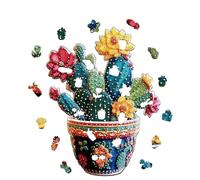 Xpuzzle En Bois Puzzle De Cactus En Bois Puzzle De Plante En Jeu De Casse-tête De Cactus De Plante De Thanksgiving Pour Les Amis De La Famille Garçons Filles Adolescents Amoureux Décor De